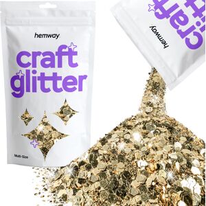 Hemway Multi-Size Craft Glitter 100g / 3.5oz   Champagne Gold   Epoxy Resin, DIY, Tumbler, Decoration Image