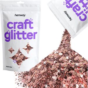 Hemway Multi-Size Craft Glitter 100g / 3.5oz   Light Rose Gold   Epoxy Resin, DIY, Tumbler, Decoration Image