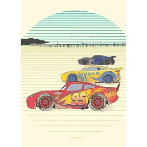 Disney 4 Pieces Cars Stream Lines 2.8m x 2m Matte Wall Mural Brown/Grey 280cm L X 200cm W Image