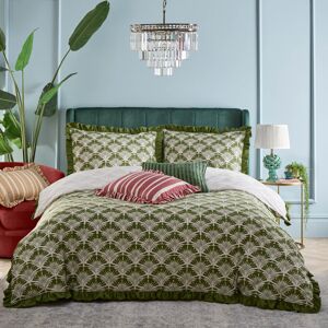 furn. Deco Palm Polyester Duvet Cover Set Set Green Super King Duvet Cover Set + 2 Pillowcases Image