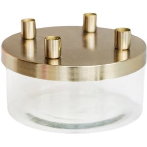 Fairmont Park Glass Tabletop Candle Accessories Gold 9.5cm H X 20cm W Image