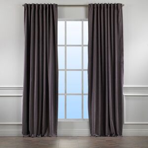 Noine Home Deco Polyester Room Darkening Single Curtain Panel Panel Gray 260cm Width x 145cm Drop Image
