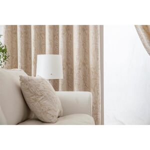 Lark Manor Zamora Chenille Jacquard Pencil Pleat Curtains Pair Cream 168cm Width x 137cm Drop Image