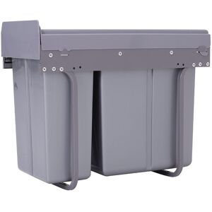 Symple Stuff Angelou 30 Litre Pull Out Trash Can Grey 30L Image