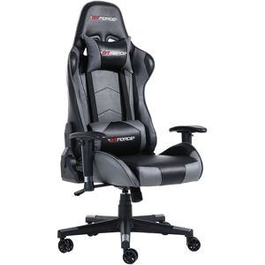 Brayden Studio Forcier Gaming Chair Grey/Black 121cm H X 68cm W X 72cm D Image