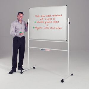 Symple Stuff Free-Standing Whiteboard White 120 cm H x 180 cm W Image