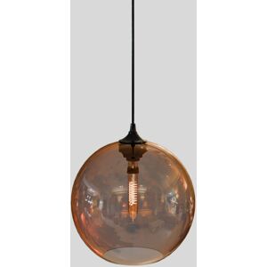 George Oliver Industrial Vintage Glass Globe Pendant Light – Round Ceiling Lamp Shade Chandelier Amber 30cm H X 30cm W Image