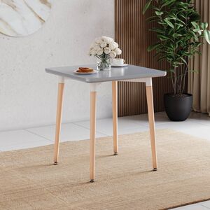 Norden Home 2 Seater Square Table With Beech Wood Legs Dining Room Kitchen Furniture Grey Image