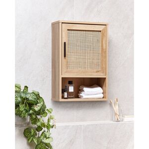 Beliani ROSELL Wall Mounted Required Bathroom Cabinet Natural 60cm H X 40cm W X 7cm D Image