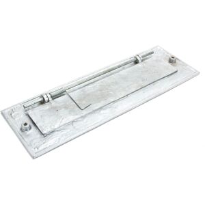 From The Anvil Large Letter Plate Door Accessory Satin Chrome 10.8cm H X 30.4cm W X 0.4cm D;30.4cm W;30.4cm W;30.4cm W;30.4cm W Image