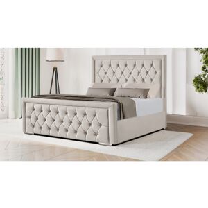 Rosdorf Park Brentley Upholstered Bed Cream Double (135 x 190 cm) Image