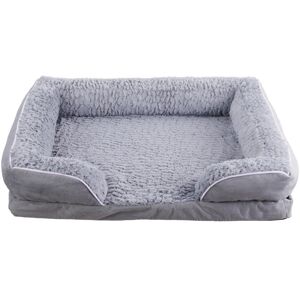 Archie & Oscar Light Gray Waterproof Fabric Washable Bite-Resistant Dog Bed Grey 9 cm H x 91 cm W x 69 cm D Image