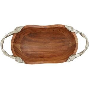 Alpen Home Gaerwn Large Serving Bowl Brown;Silver Image