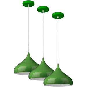 17 Stories Sharlee 1 - Light Teardrop Pendant Dark Green/Green 118.5cm H X 31.5cm W X 31.5cm D Image