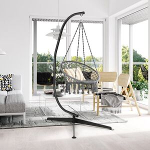 World Menagerie Souvenance Porch Swing Black 207cm H X 84cm W X 111cm D Image