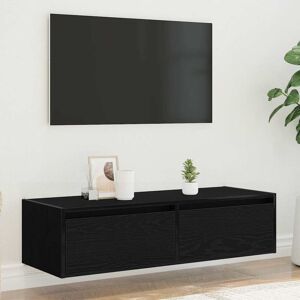 Lily Manor Exuma TV Stand for TVs up to 40" Black Oak 40" Image