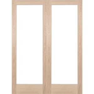 Green Tree Doors Solid Oak French Doors Brown 115.60cm H x 198.10cm W Image