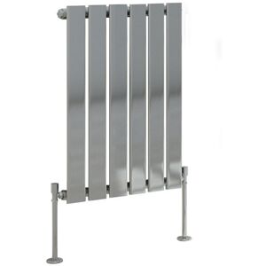 Belfry Heating Adah Horizontal Single Flat Panel Radiator Chrome 600mm H x 408mm W x 52mm D Image