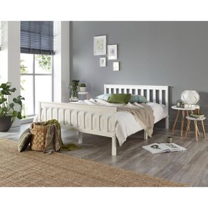Marlow Home Co. Atlantic Bed Frame with Bonnel Mattress White Small Double (126.5 x 197 cm) Image