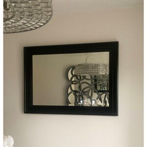 ClassicLiving Cecilia Wall Mounted Accent Mirror in Matt Black Matte Black 91.2cm x 65.8cm Image