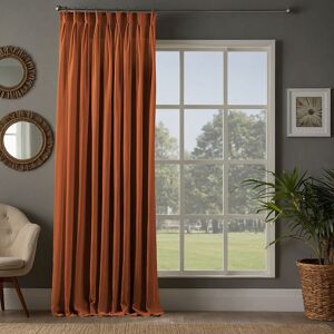 Noine Home Deco Polyester Room Darkening Pinch Pleat Single Curtain Panel Panel Burnt Orange 245cm Width x 425cm Drop Image