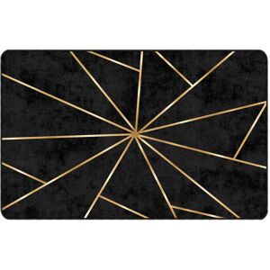 Borough Wharf Haraldur Balck/Yellow Rug Black;Yellow;Black and gold Rectangle 190 x 300cm Image