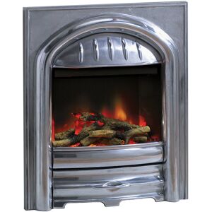 Belfry Heating Sofia Electric Inset Fire Chrome/Chrome 59.6cm H X 49.5cm W X 14.5cm D Image