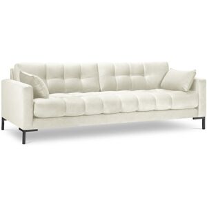 Canora Grey Adoraim 217Cm Square Arm Sofa Light Beige/Black 75cm H X 217cm W X 92cm D Image