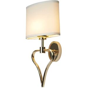 Ophelia & Co. Honesdale 2-Light LED Armed Sconce French Gold/White 42.4cm H X 22cm W X 16.4cm D Image