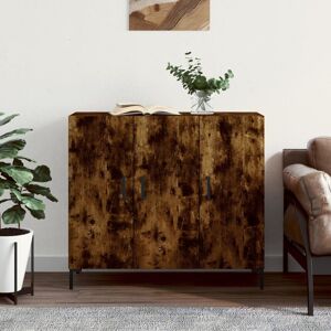 Latitude Run Balone 90cm Wide Sideboard Smoked Oak 80cm H X 90cm W X 34cm D Image