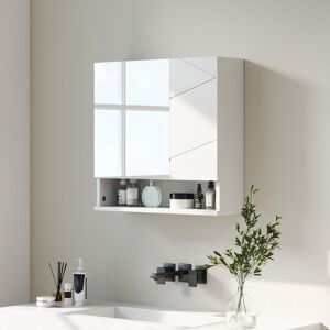 17 Stories 55mm W 55mm H Wall Mounted Required Medicine Cabinet Mirror White 55mm H X 55mm W X 17mm D Image