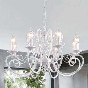 Blue Elephant Dirksen 8 - Light Dimmable Classic / Traditional Chandelier White 39cm H X 68cm W X 68cm D Image