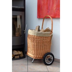Brambly Cottage Nifleim Firewood Trolley made of Peeled Willow Brown Image