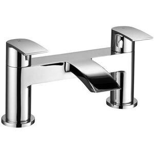 Belfry Bathroom Zanna Deck Mounted Waterfall Roman Bath Tap Chrome Image