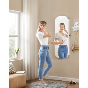 SONGMICS Over-the-Door Jewelry Armoire White 108cm H X 42cm W X 10cm D Image