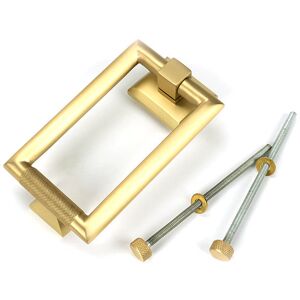 From The Anvil Brompton Door Knocker Satin Brass 16.7cm H X 9cm W X 1.42cm D Image