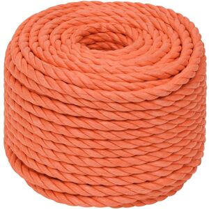 Fleur De Lis Living Work Rope Black 16 Mm 100 M Polypropylene Orange 5000cm W x 1.6cm D Image