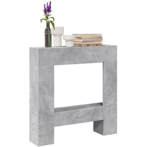 17 Stories Fireplace Surround 81X18x82 Cm Engineered Wood Concrete Grey 82cm H X 81cm W X 18cm D Image