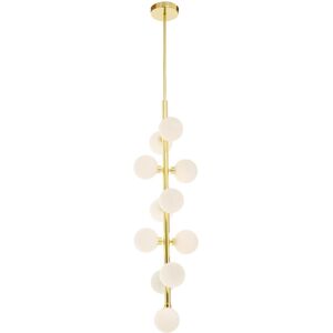 Canora Grey Ageet 11 -Light Cluster Modern Linear Pendant Gold 27cm W X 27cm D Image
