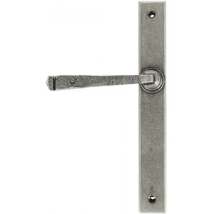 From The Anvil Avon Dummy Door Handle Kit Pewter Patina 76cm H X 12.5cm W Image
