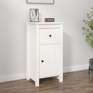 Marlow Home Co. Overkamp 40" Wide 1 Drawer Pine Solid Wood Sideboard White 80cm H X 40cm W X 35cm D Image