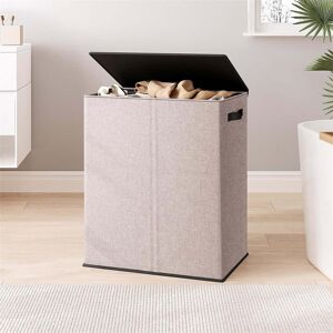 Latitude Run 145L Laundry Basket With Lid And 2 Removable Bags Beige/Fabric 67 x 57 x 38 Image