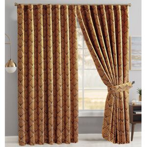 Marlow Home Co. Marmaduke Beautiful Fully Lined Pencil Pleat Blackout Curtains Orange 167 W x 228 D cm Image