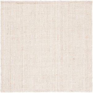 Ebern Designs Natural Fiber Hana Handwoven Area Rug in Ivory Ivory Square 152 cm Image
