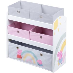 Peppa Pig Roba Toy Organiser with Bins White 67cm H X 63.5cm W X 29.5cm D Image