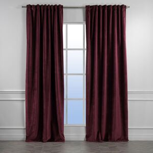 Lilijan Home & Curtain Velvet Blackout Tab Top Single Curtain Panel Blue 225cm H x 140cm W Image