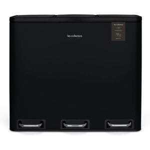 LES COLLECTORS 54 Litre Step On Recycling Bin Black Image