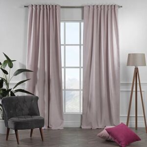 Lilijan Home & Curtain Extra Long & Extra Wide Matte Velvet Curtain Panel 74 LIGHT PINK 140cm Width x 245cm Drop Image
