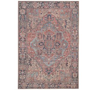 Kukoon Machine Washable Red Traditional Tribal Patterned Distressed Living Room Area Rug Red Rectangle 160 x 230cm Image