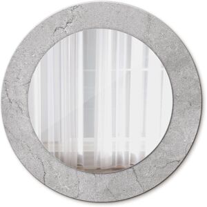 East Urban Home Huldar Round Glass Framed Wall Mounted Accent Mirror Gray Gray Cement 50cm H x 50cm W Image